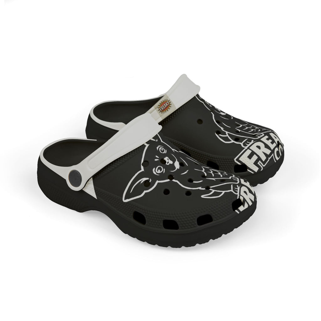 Kid's Fun EVA Foam Clogs - Trendy Black Design with Playful Dog Graphic