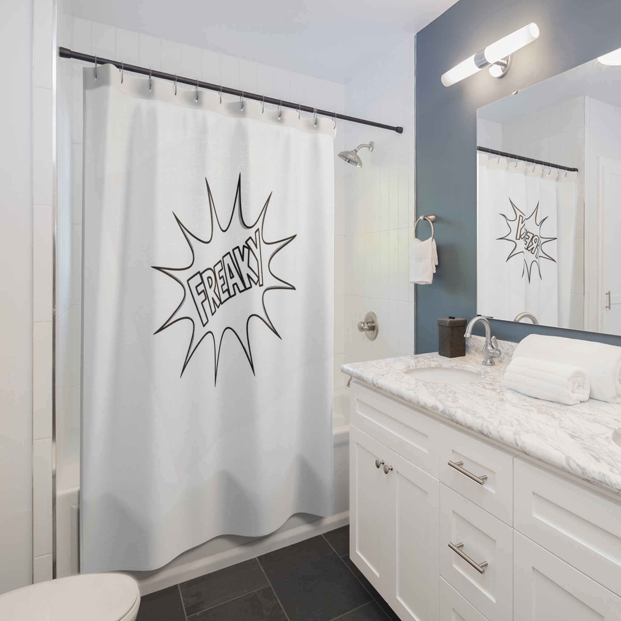 Freaky Shower Curtain - Fun Bathroom Decor for Quirky Spaces