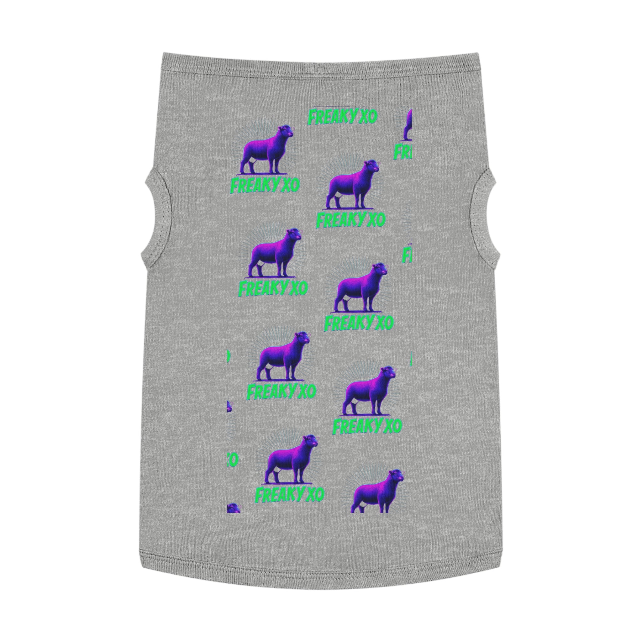 Freaky XO Pet Tank Top - Vibrant Neon Design for Stylish Pets