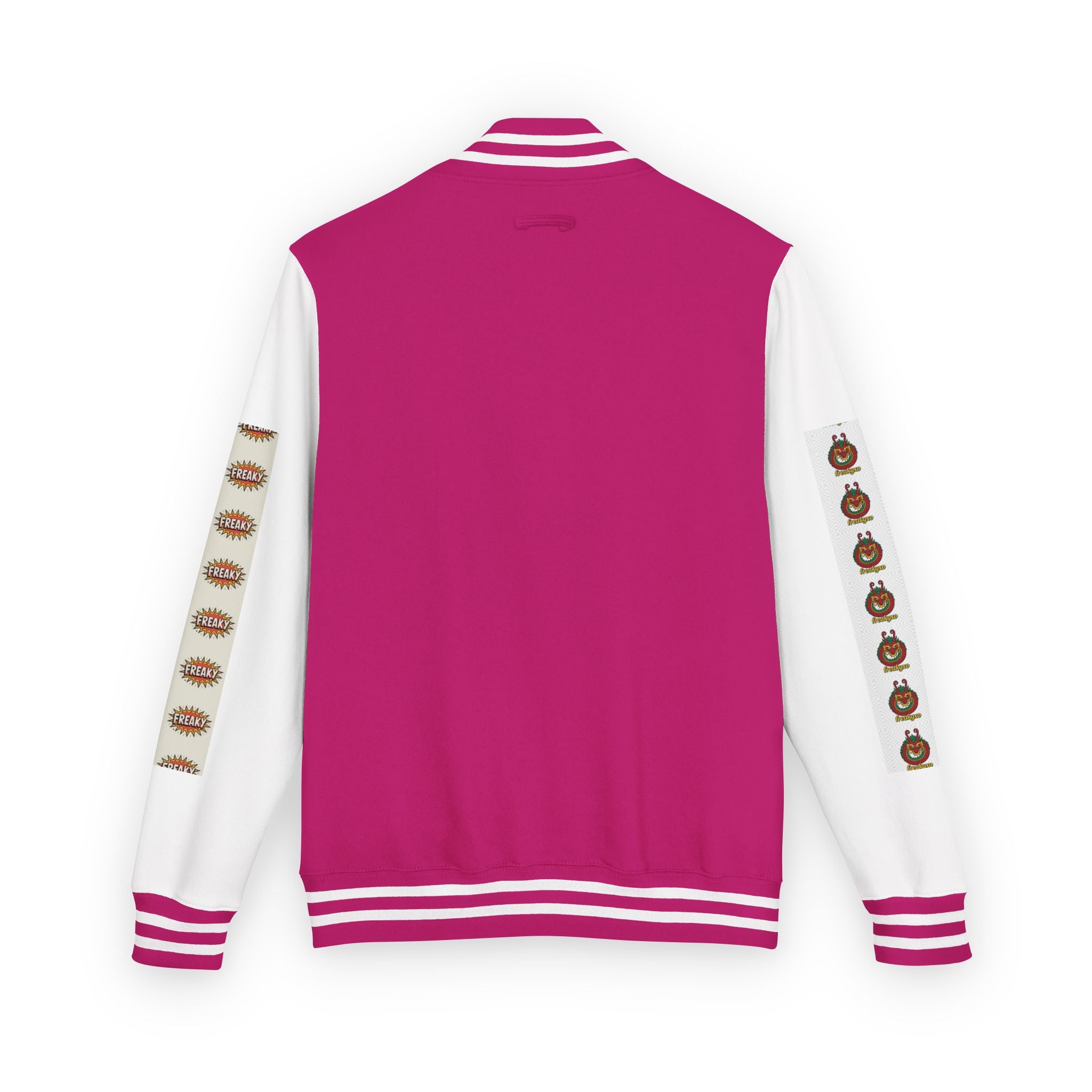 Retro Letterman Jacket with Cheerful Graphics