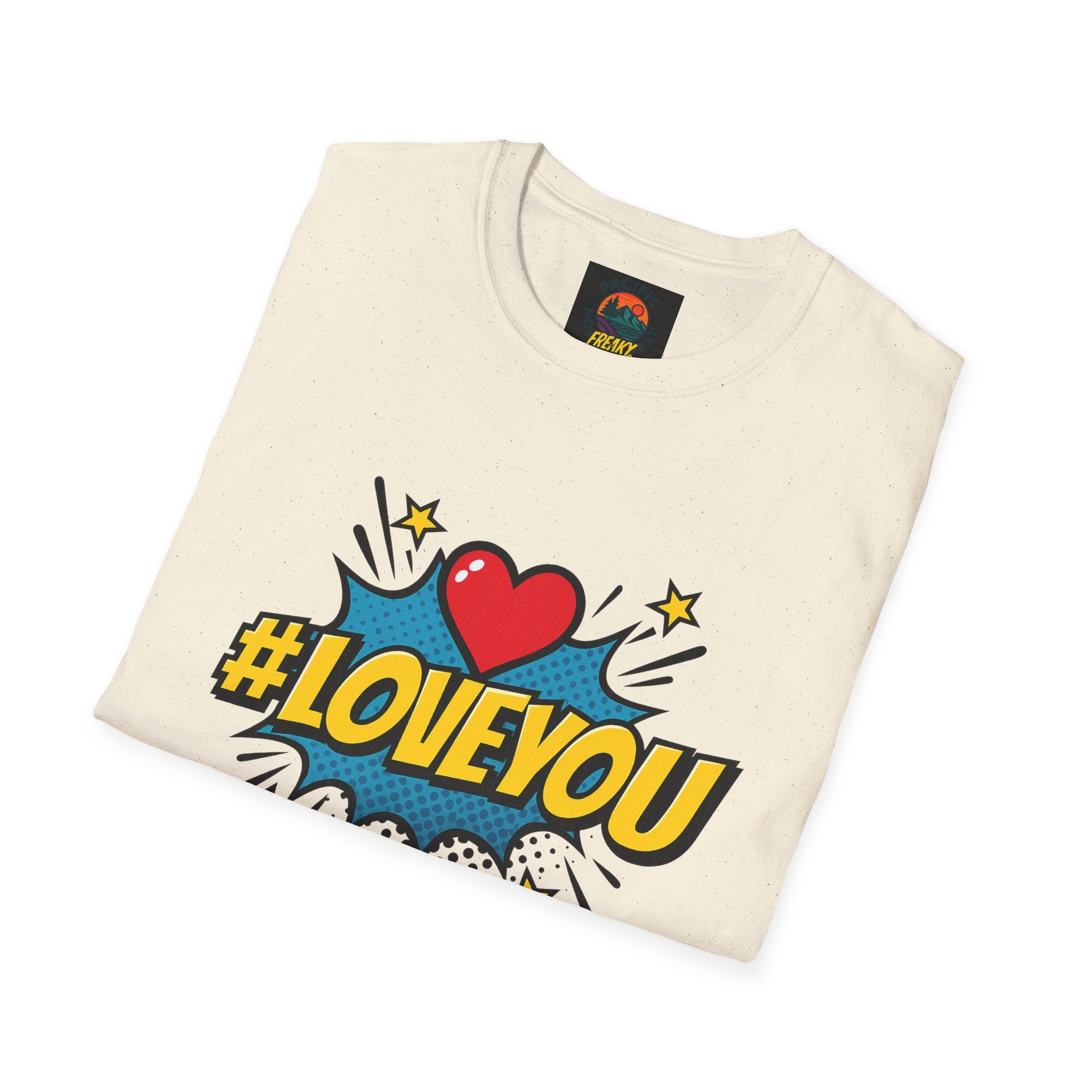 I Love You Pop Art T-Shirt — Retro Comic Heart Design