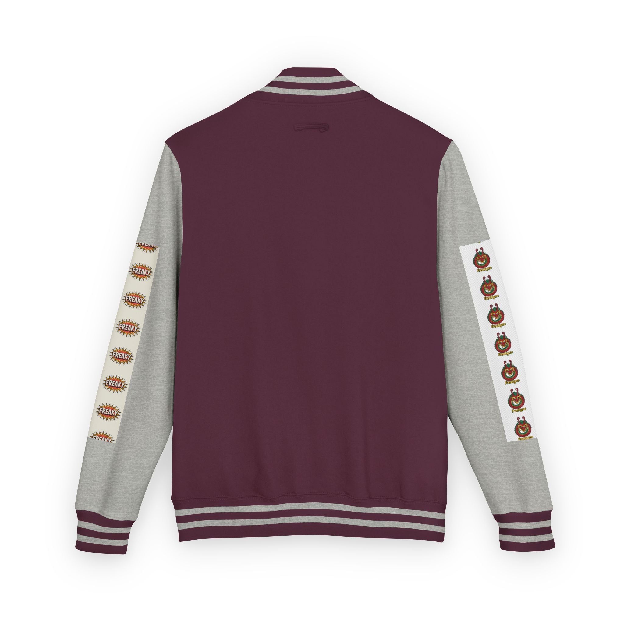 Retro Letterman Jacket with Cheerful Graphics