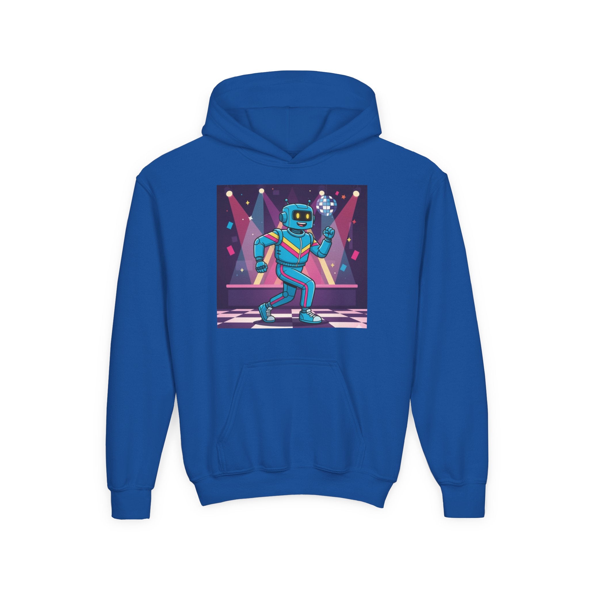 Kids Robot Disco Hoodie — 'Freaky Ko' Back Logo Youth Sweatshirt