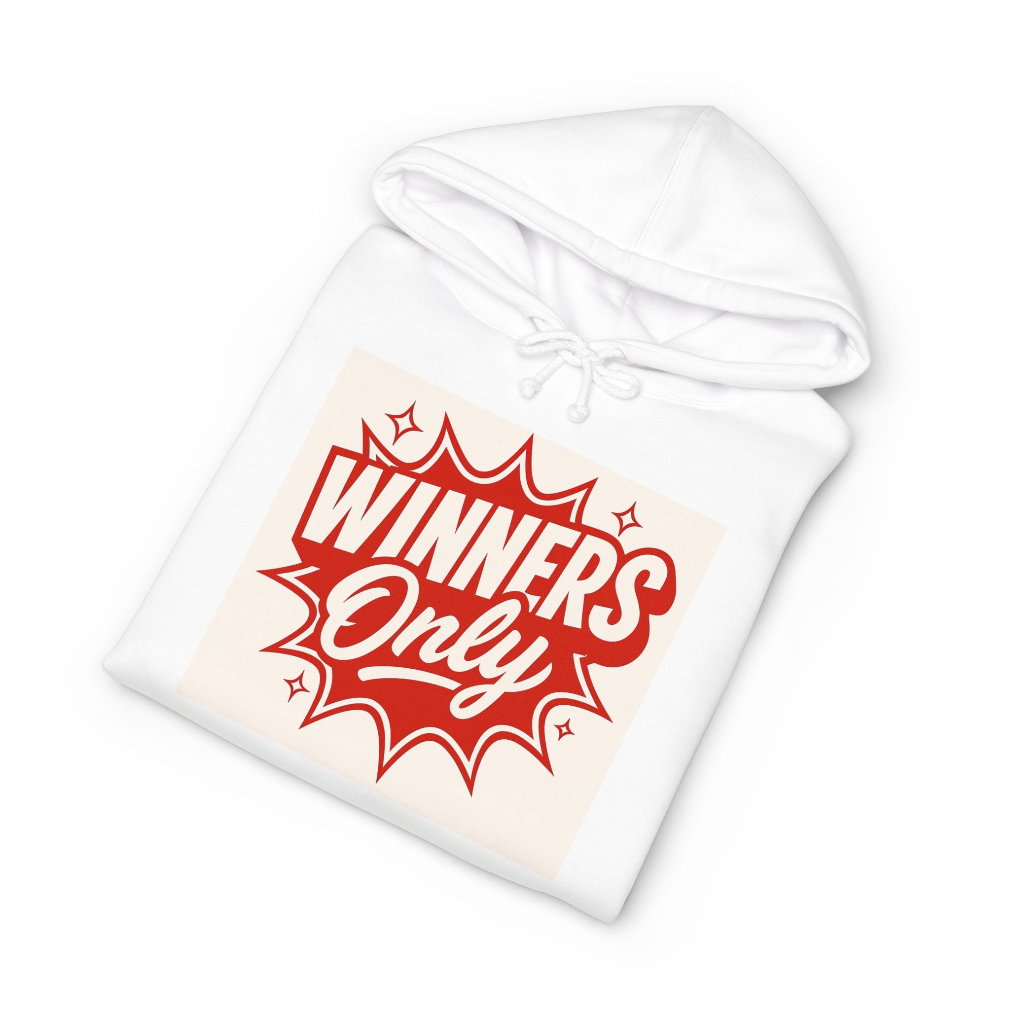 Winners Only Hooded Sweatshirt - Unisex Heavyweight, Fun Retro Design