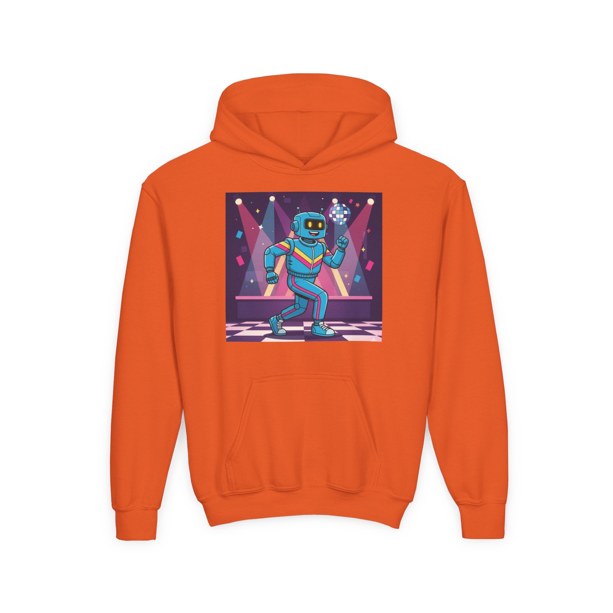 Kids Robot Disco Hoodie — 'Freaky Ko' Back Logo Youth Sweatshirt