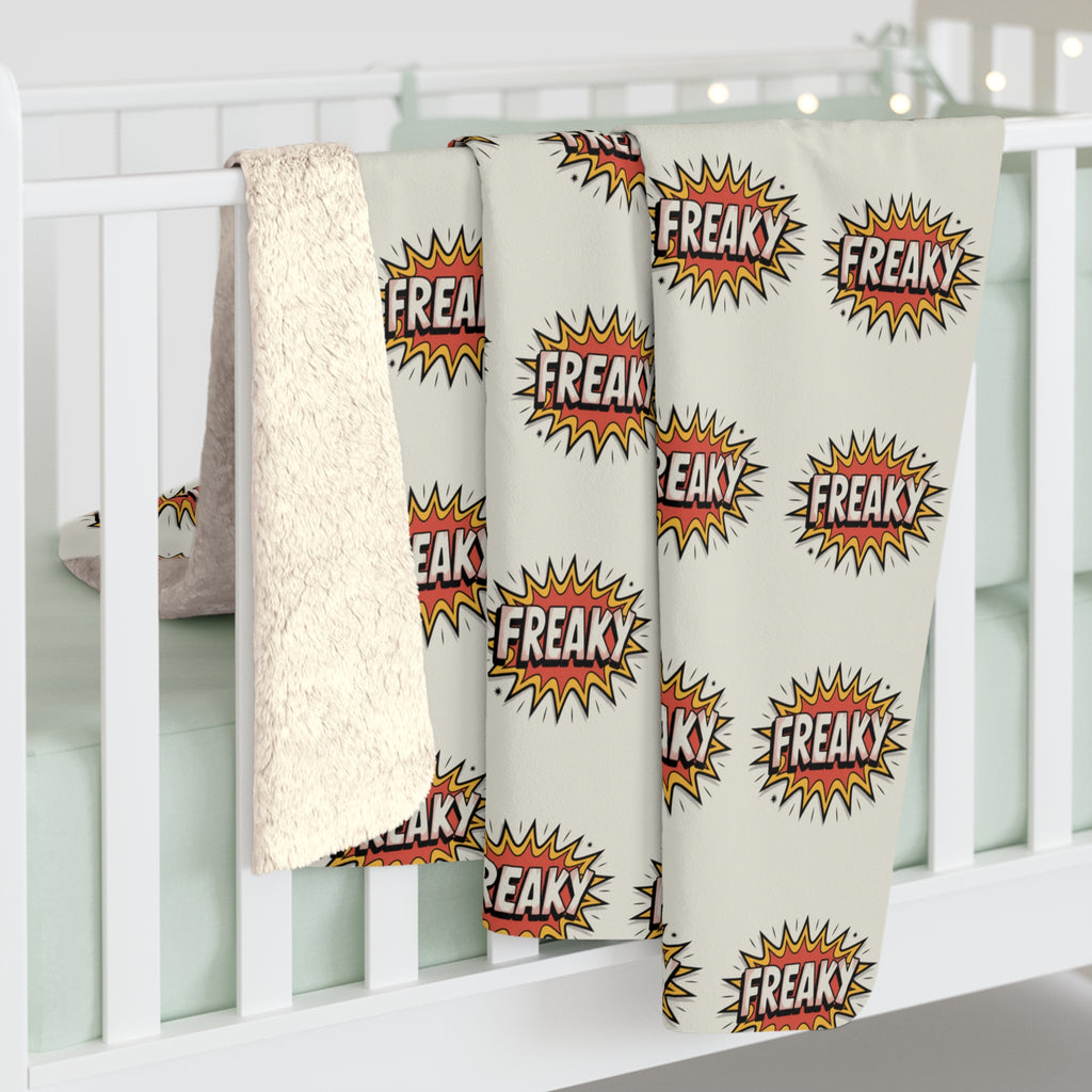 Sherpa Fleece Blanket - Cozy ‘Freaky’ Throw for Comfort Lovers