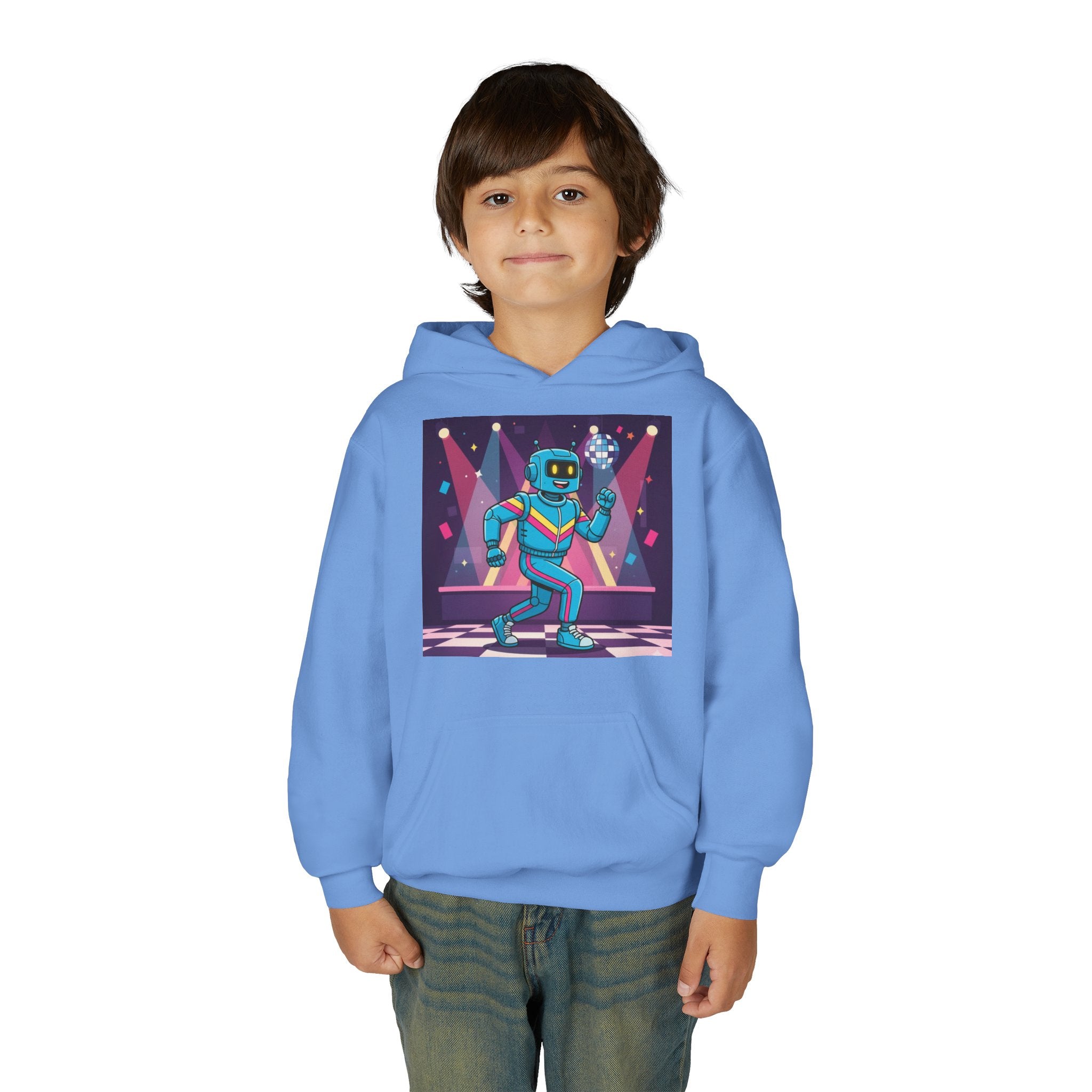 Kids Robot Disco Hoodie — 'Freaky Ko' Back Logo Youth Sweatshirt
