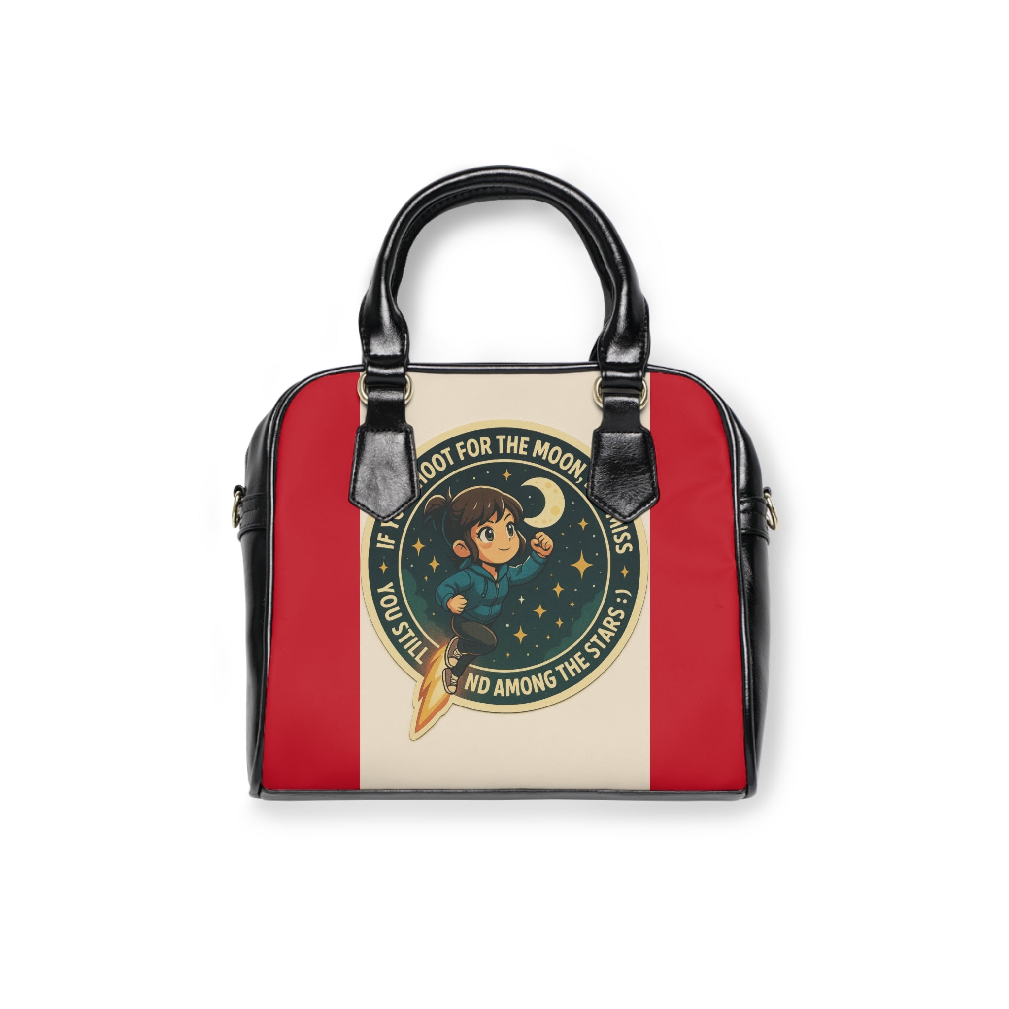 Stylish Shoulder Handbag with Space and Winner Designs