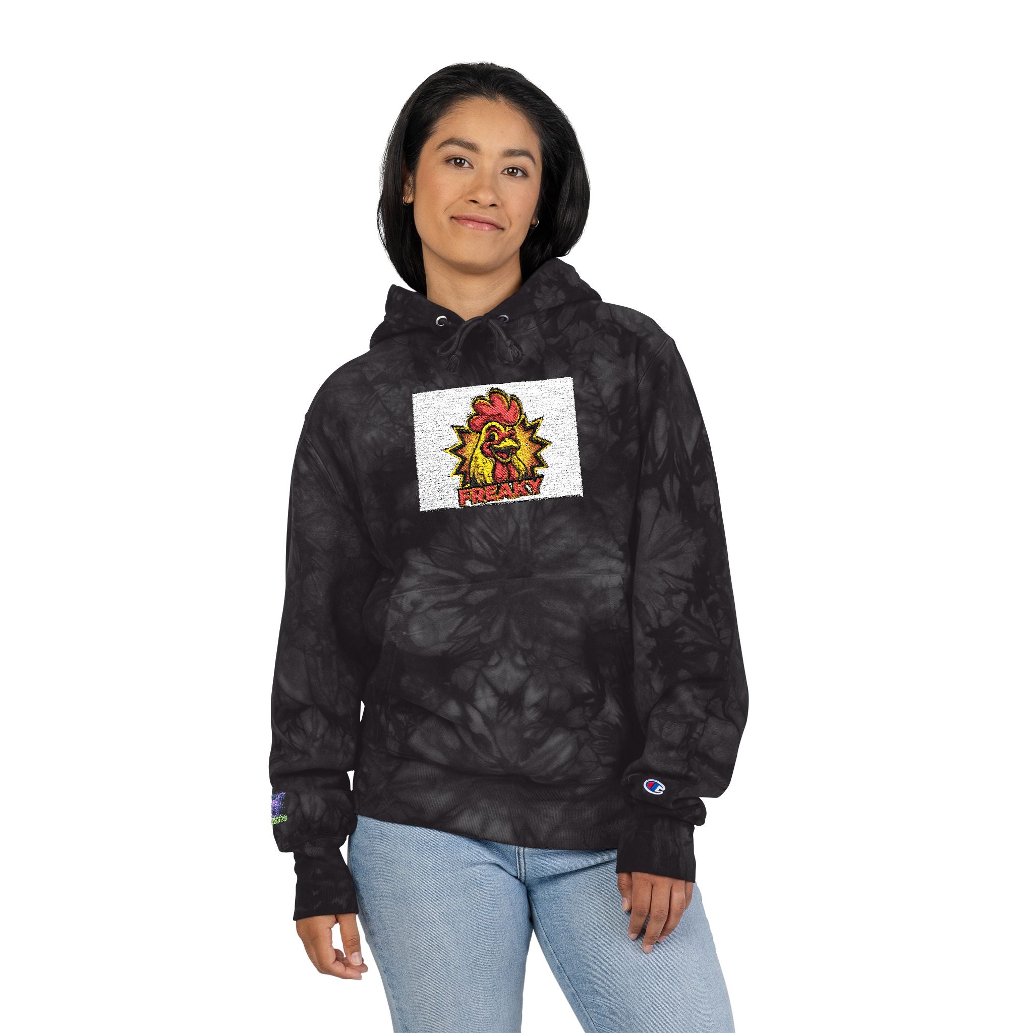 Unisex Champion Tie-Dye Hoodie (Embroidery)