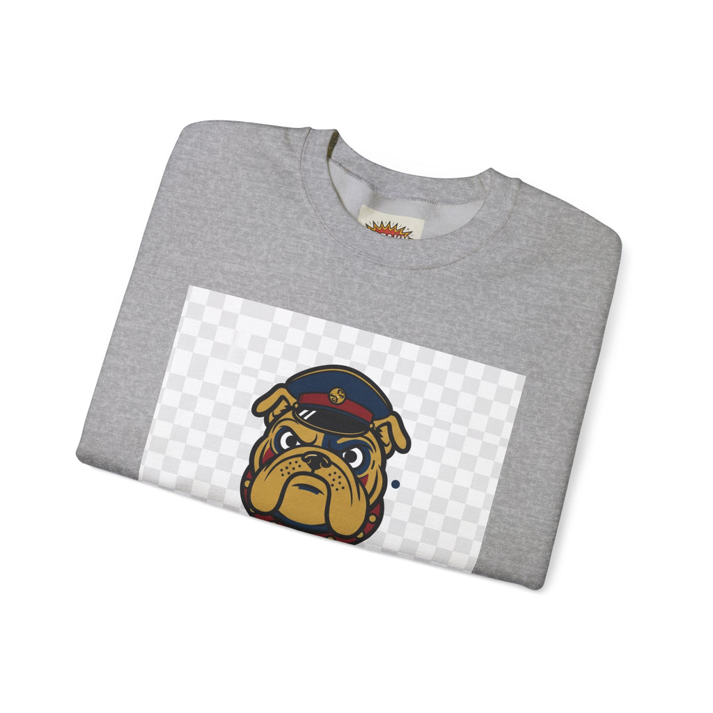 Bulldog Crewneck Sweatshirt — "Devil Dog" Military Mascot Graphic