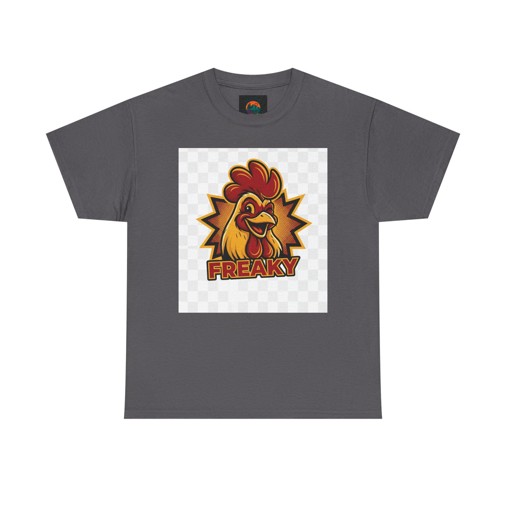 Freaky Rooster Unisex Heavy Cotton Tee - Fun Graphic T-Shirt for Chicken Lovers