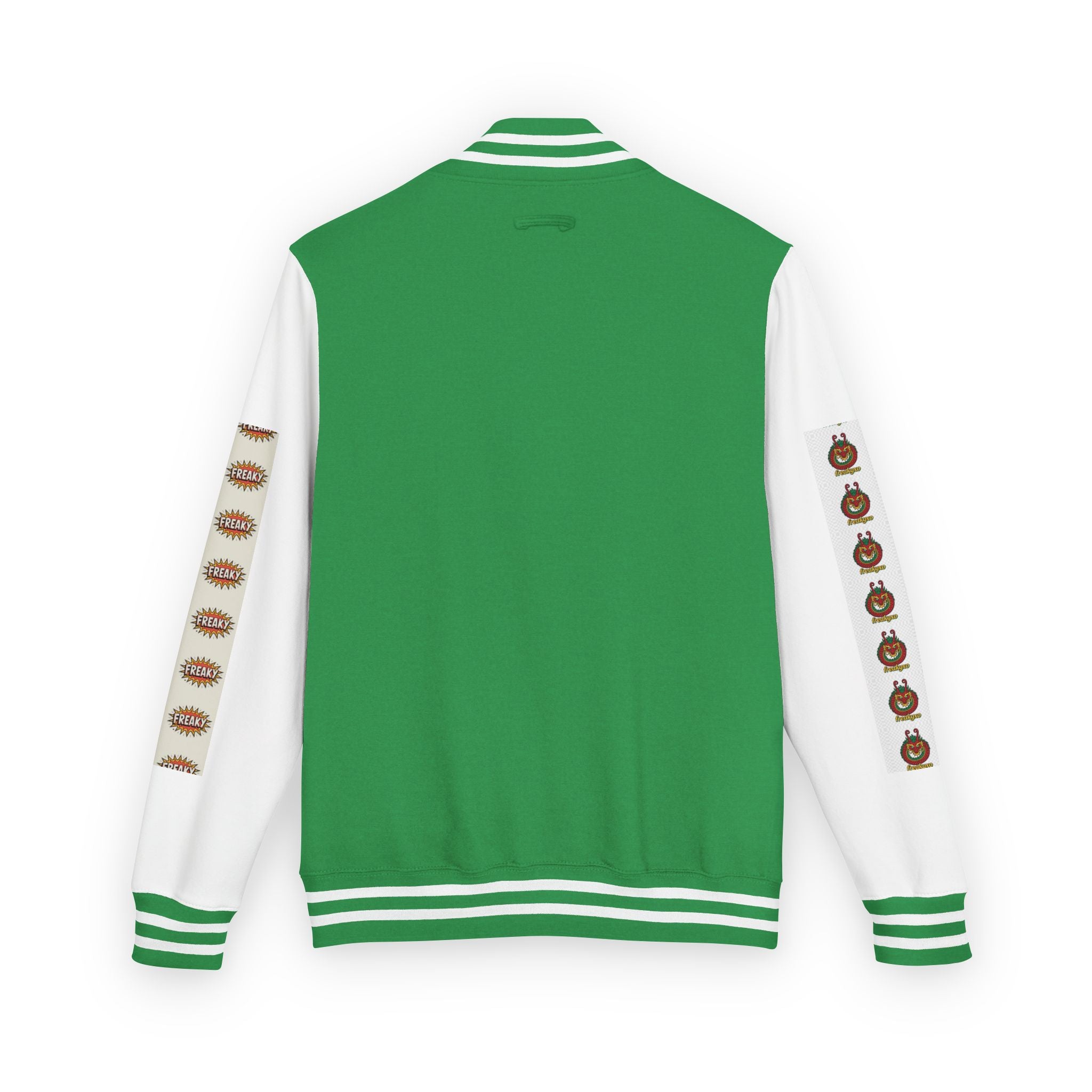 Retro Letterman Jacket with Cheerful Graphics