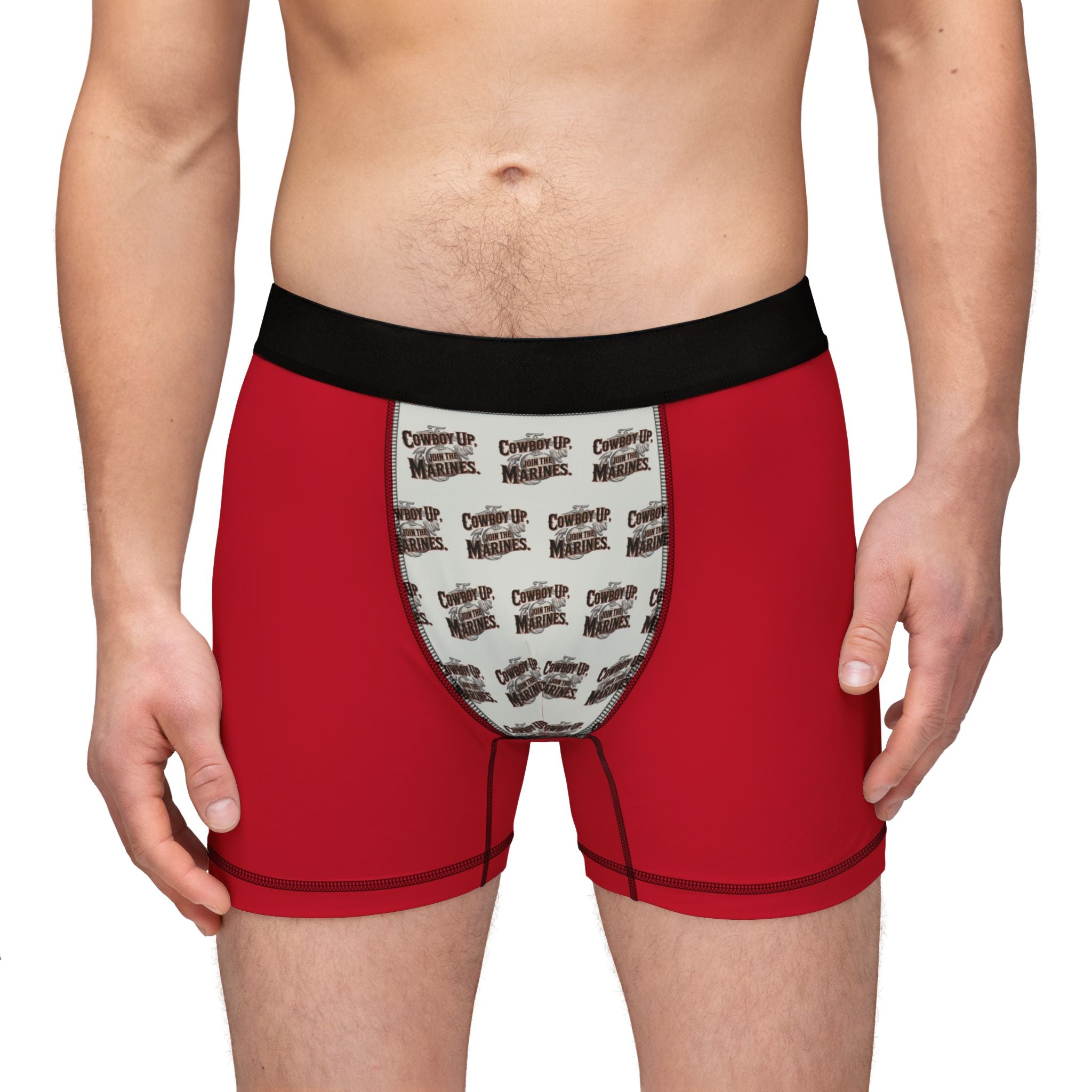 Funny Graphic Men's Boxers - All Over Print Red Boxer Briefs