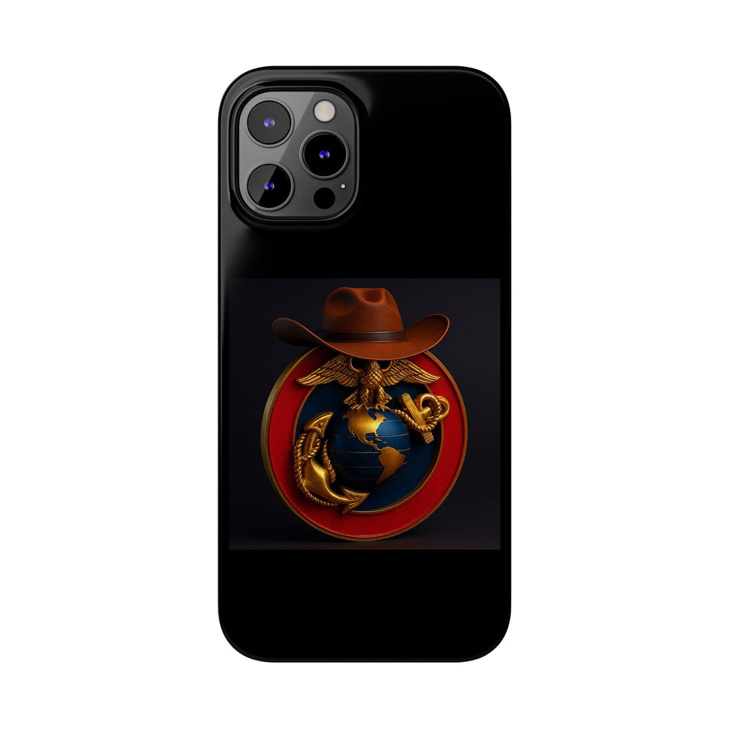 Slim Phone Case with Marine Corps Eagle Globe and Anchor Design