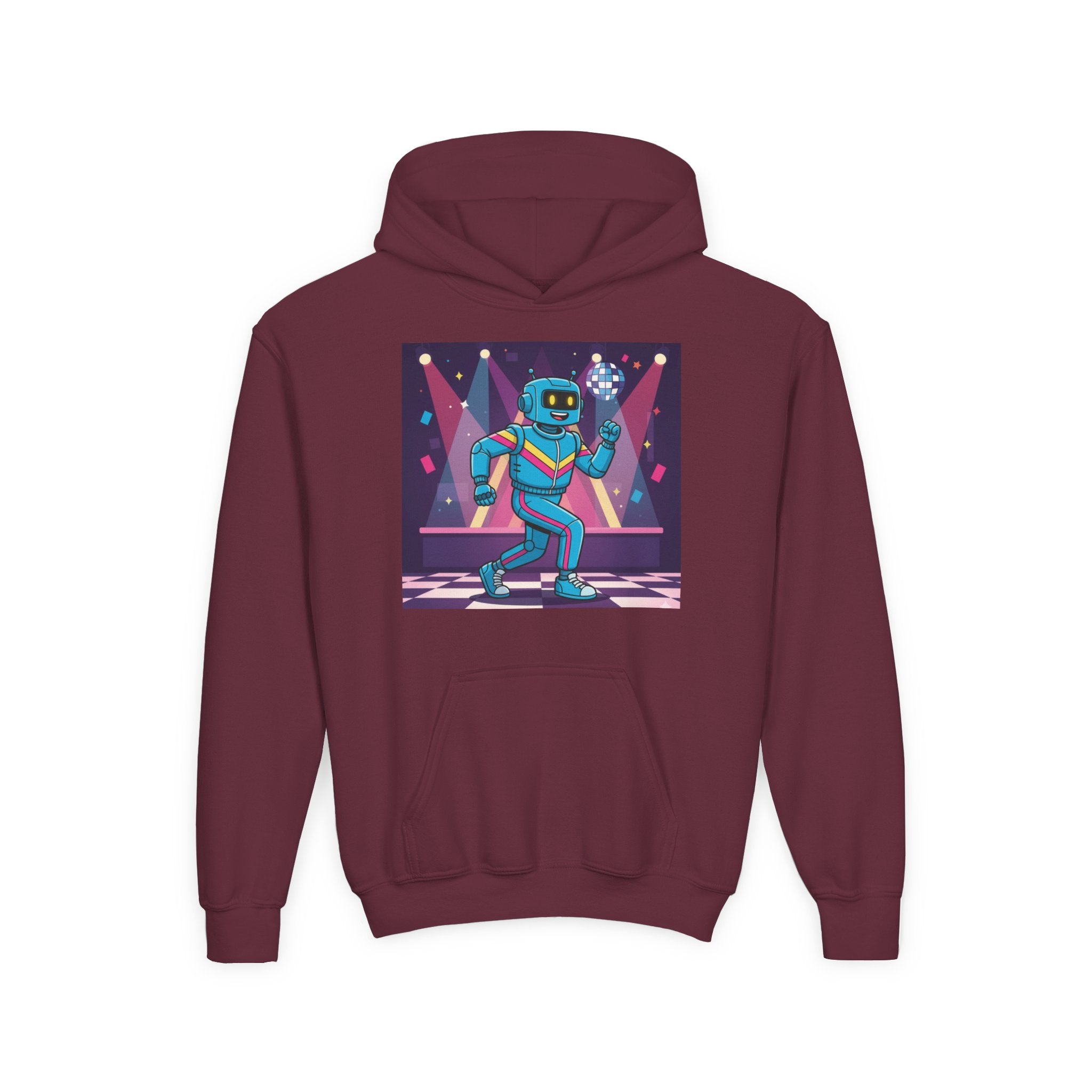 Kids Robot Disco Hoodie — 'Freaky Ko' Back Logo Youth Sweatshirt