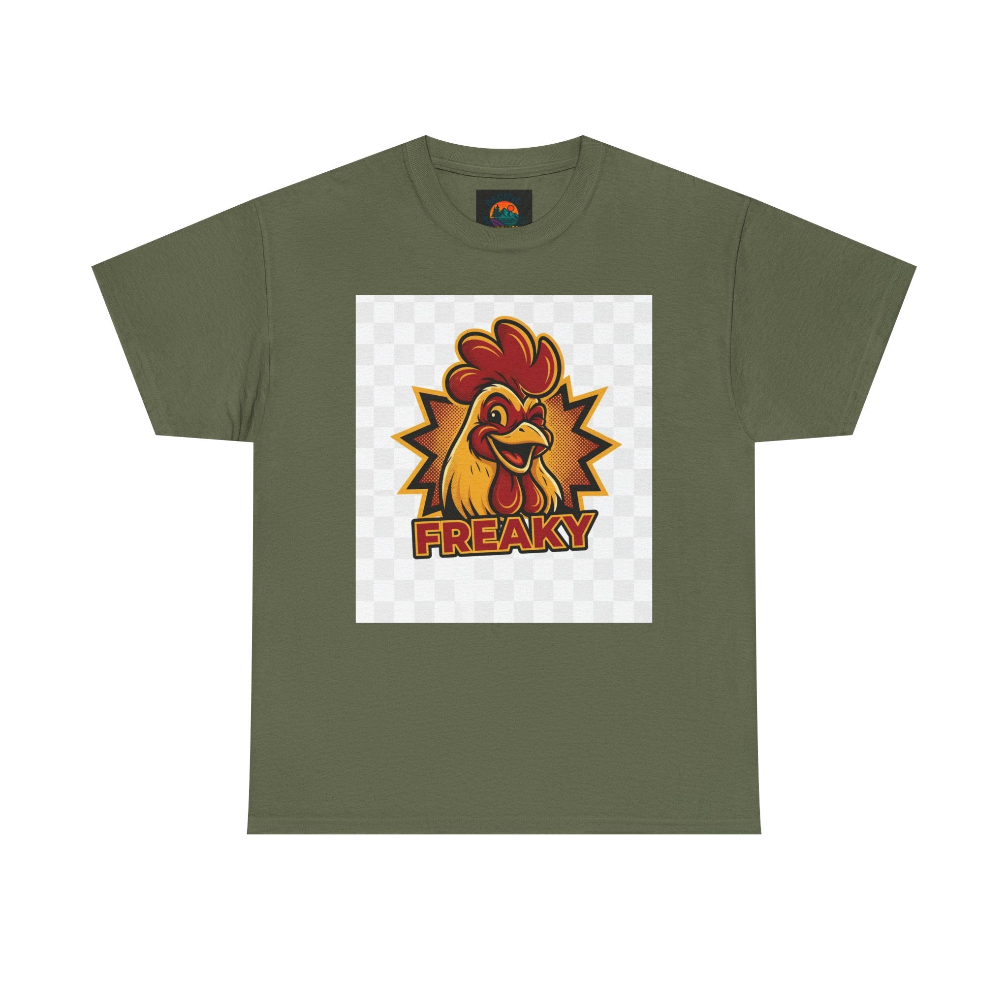 Freaky Rooster Unisex Heavy Cotton Tee - Fun Graphic T-Shirt for Chicken Lovers