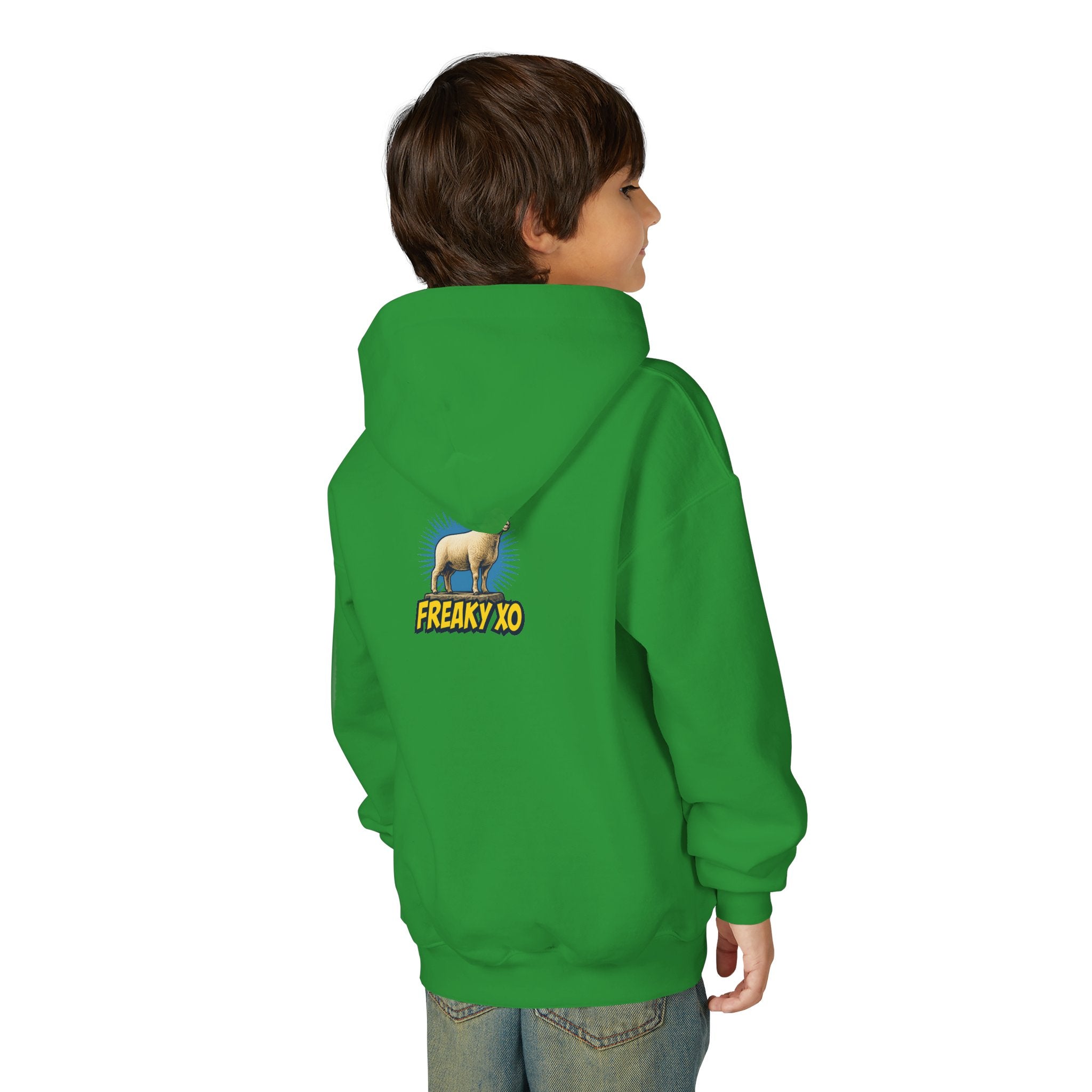 Kids Robot Disco Hoodie — 'Freaky Ko' Back Logo Youth Sweatshirt