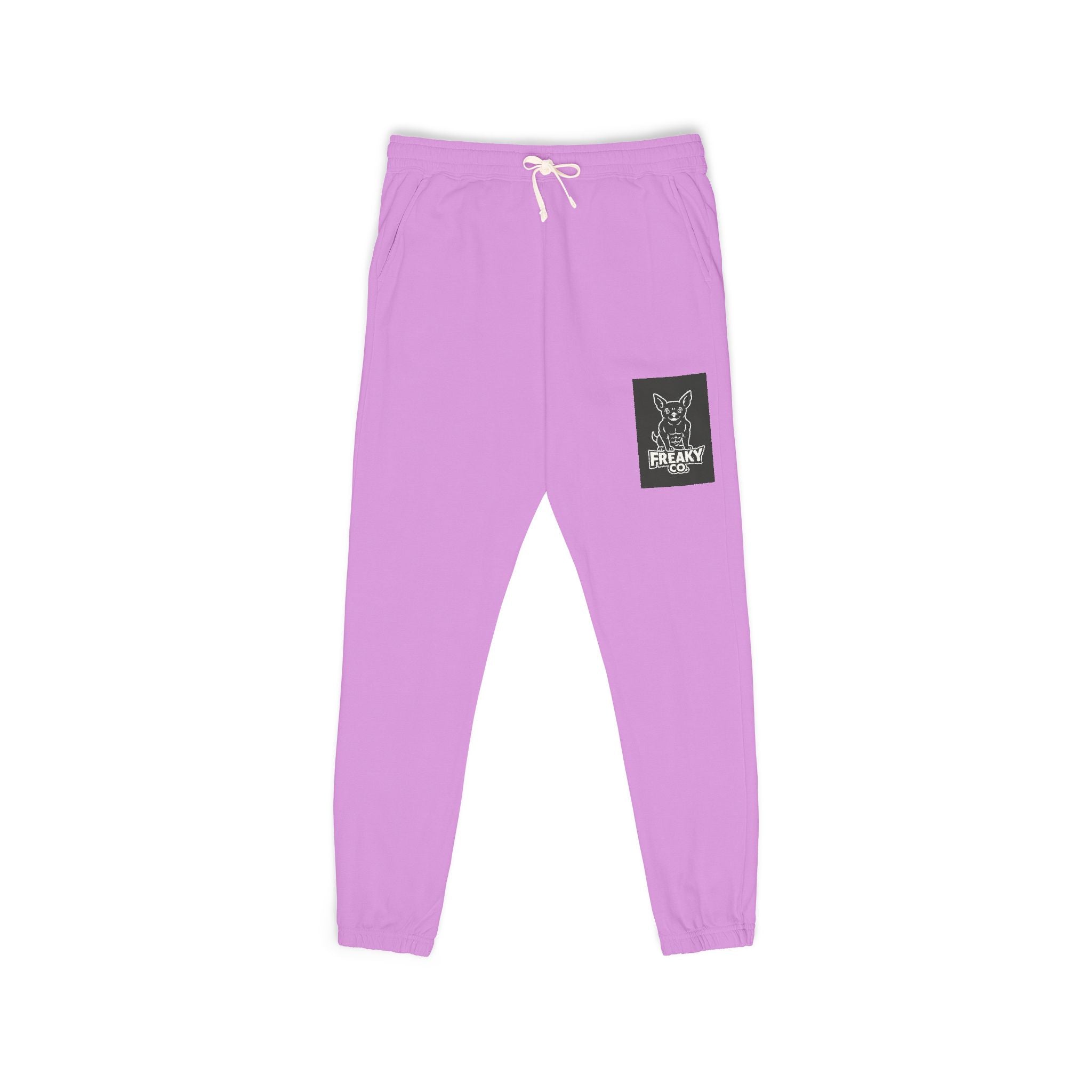 Unisex Garment-Dyed Fleece Sweatpants with Stylish Pocket Design