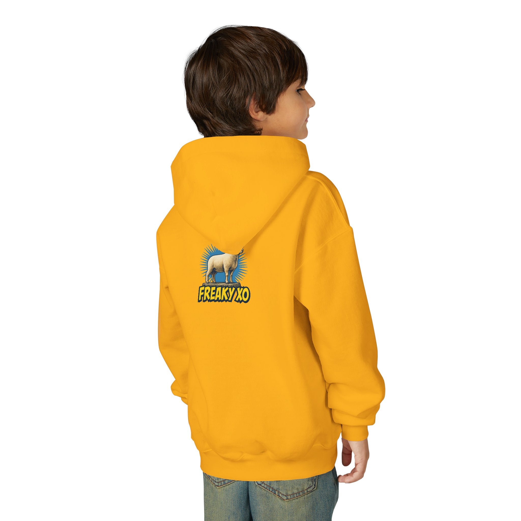 Kids Robot Disco Hoodie — 'Freaky Ko' Back Logo Youth Sweatshirt