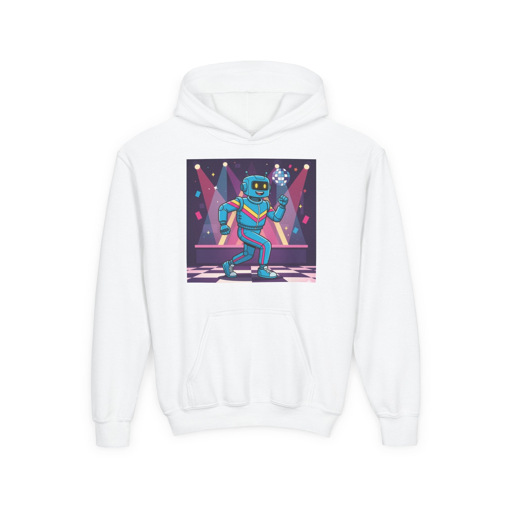 Kids Robot Disco Hoodie — 'Freaky Ko' Back Logo Youth Sweatshirt
