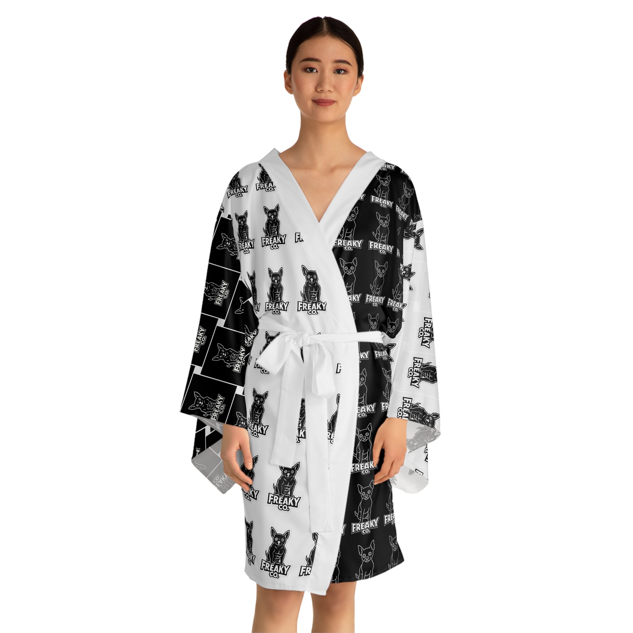 Stylish Long Sleeve Kimono Robe - Bold Wolf Legacy Design