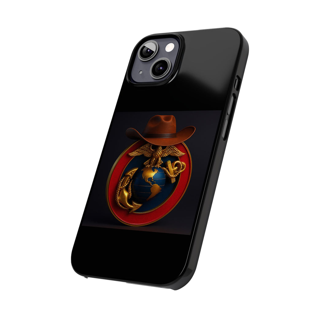 Slim Phone Case with Marine Corps Eagle Globe and Anchor Design