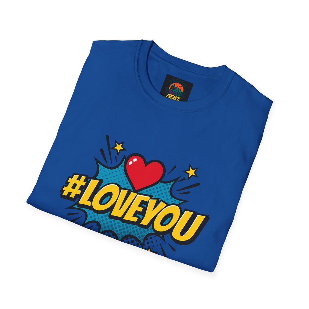 I Love You Pop Art T-Shirt — Retro Comic Heart Design