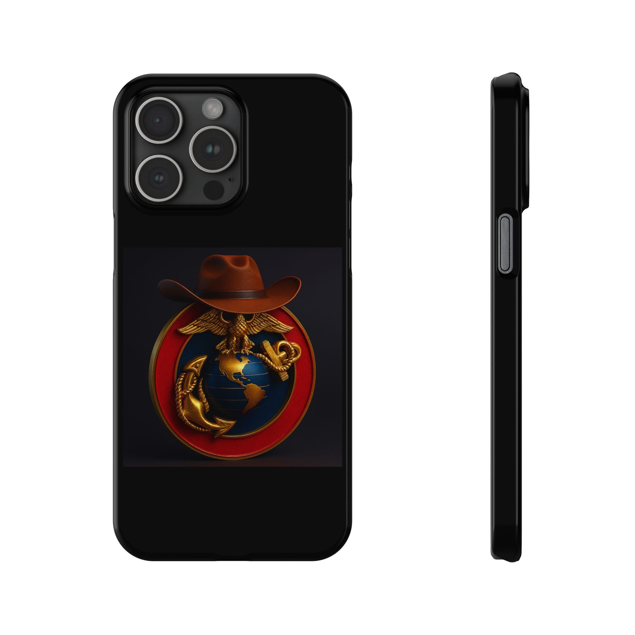 Slim Phone Case with Marine Corps Eagle Globe and Anchor Design