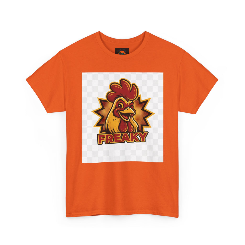 Freaky Rooster Unisex Heavy Cotton Tee - Fun Graphic T-Shirt for Chicken Lovers