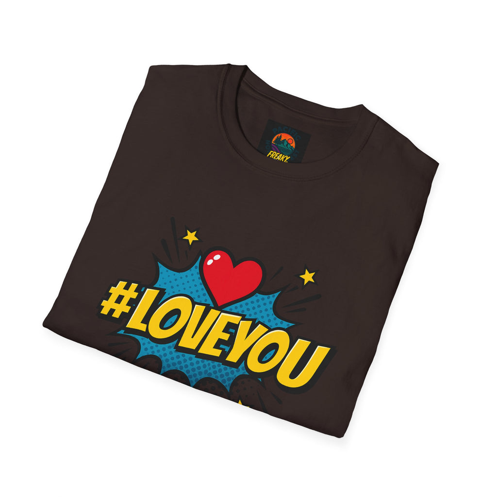 I Love You Pop Art T-Shirt — Retro Comic Heart Design