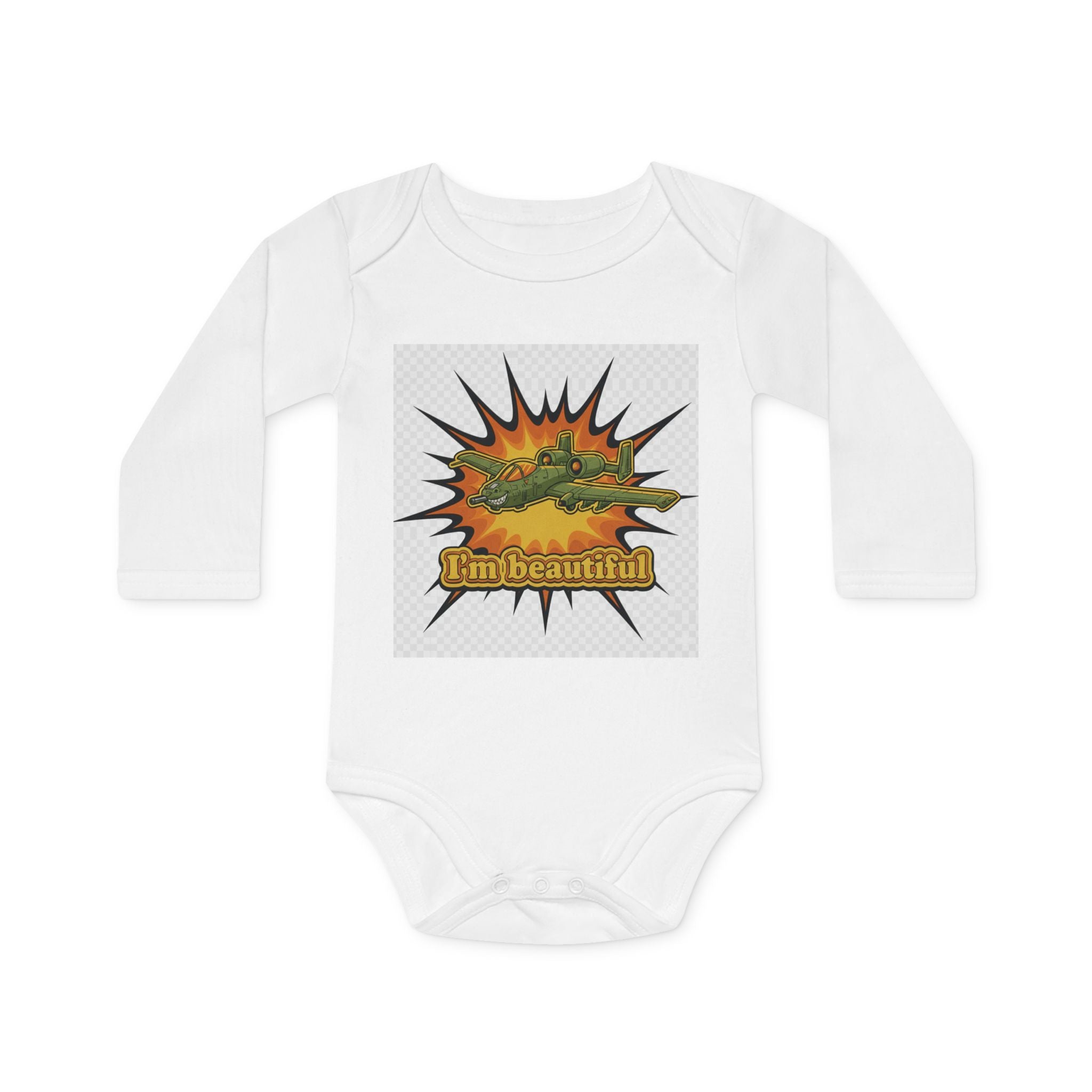 I'm Beautiful Baby Bodysuit - Organic Long Sleeve Infant Outfit
