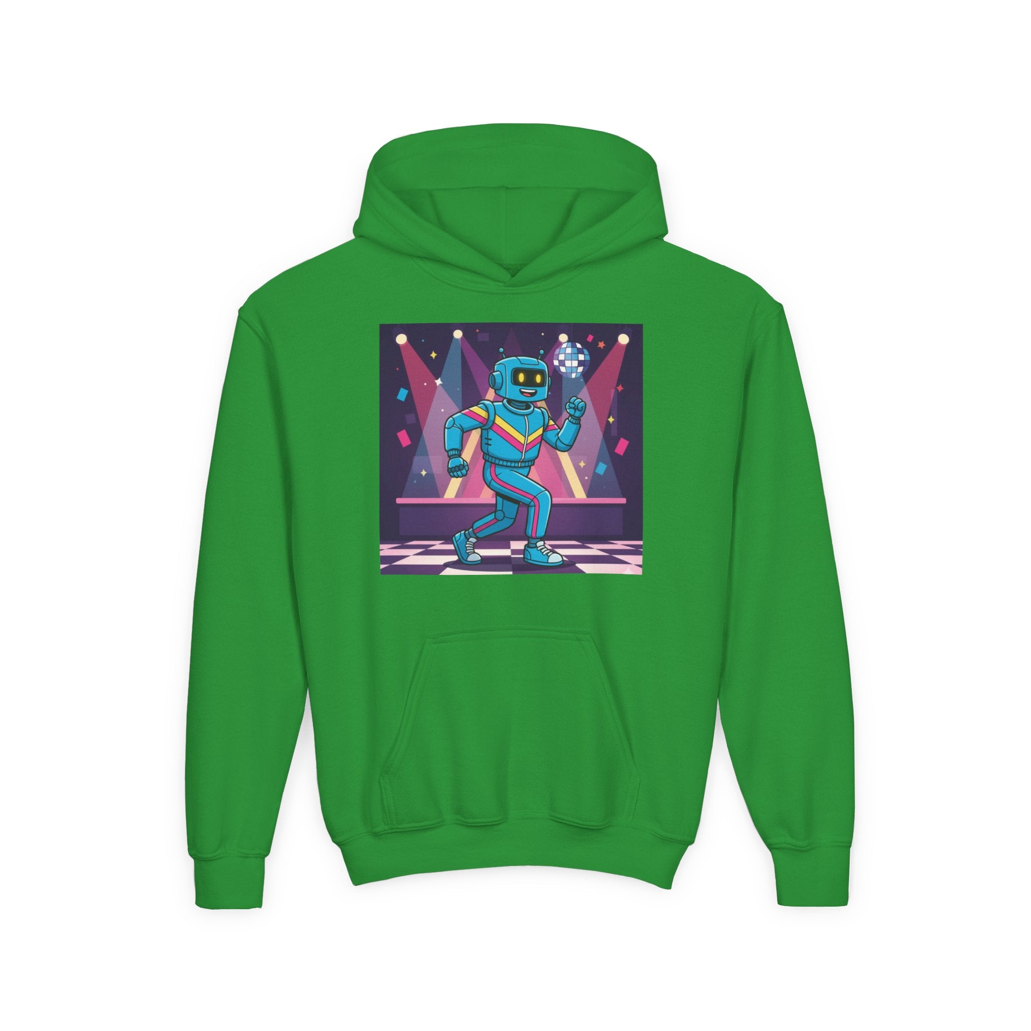 Kids Robot Disco Hoodie — 'Freaky Ko' Back Logo Youth Sweatshirt