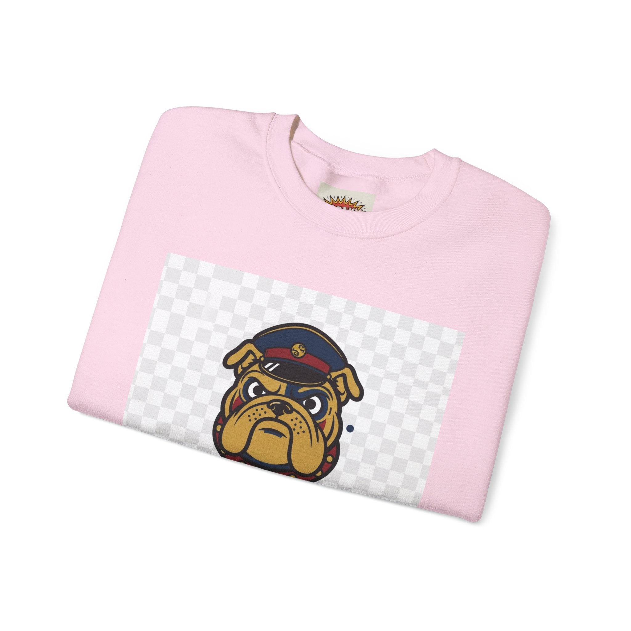 Bulldog Crewneck Sweatshirt — "Devil Dog" Military Mascot Graphic