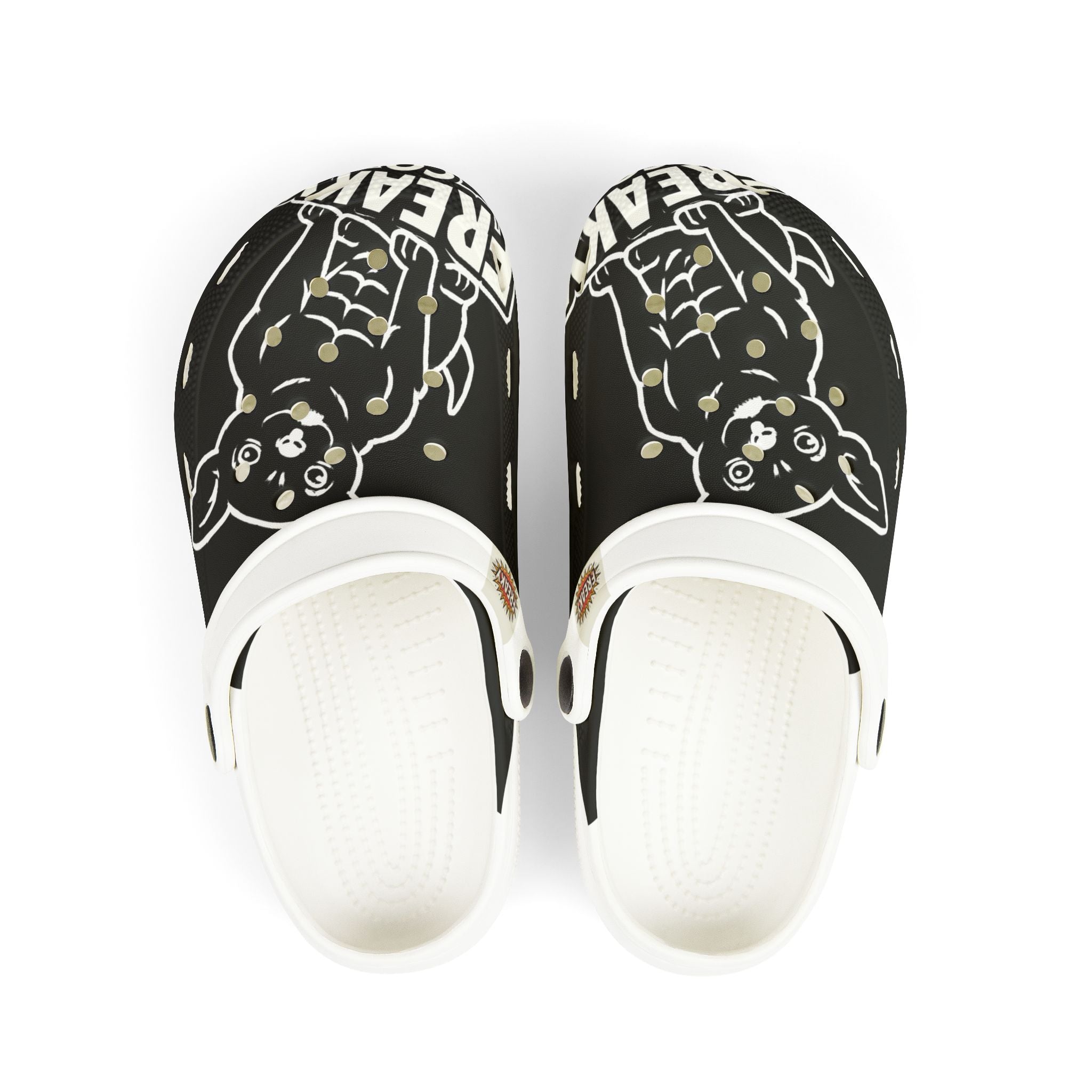 Kid's Fun EVA Foam Clogs - Trendy Black Design with Playful Dog Graphic