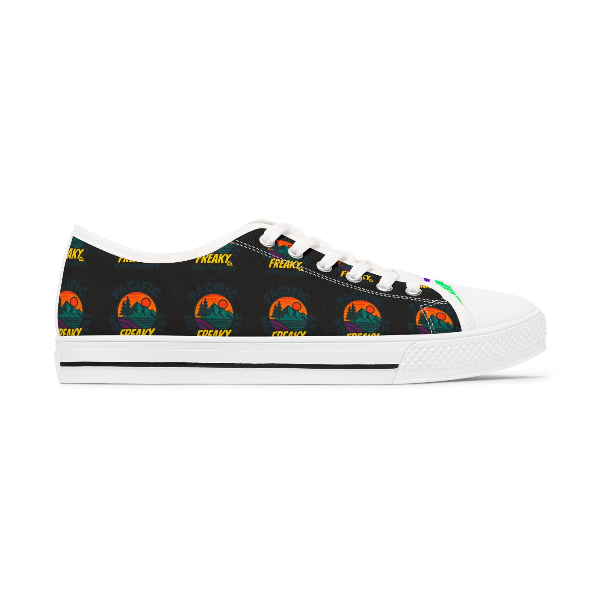 Vibrant Graphic Women's Low Top Sneakers - Perfect for Everyday Style