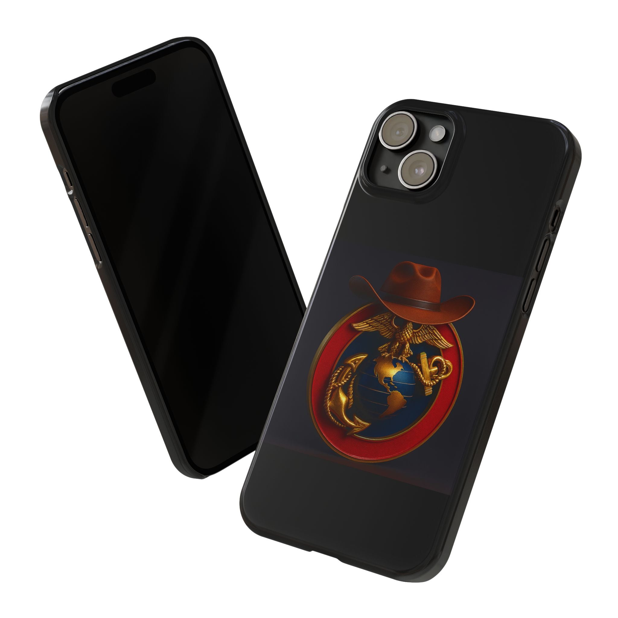 Slim Phone Case with Marine Corps Eagle Globe and Anchor Design