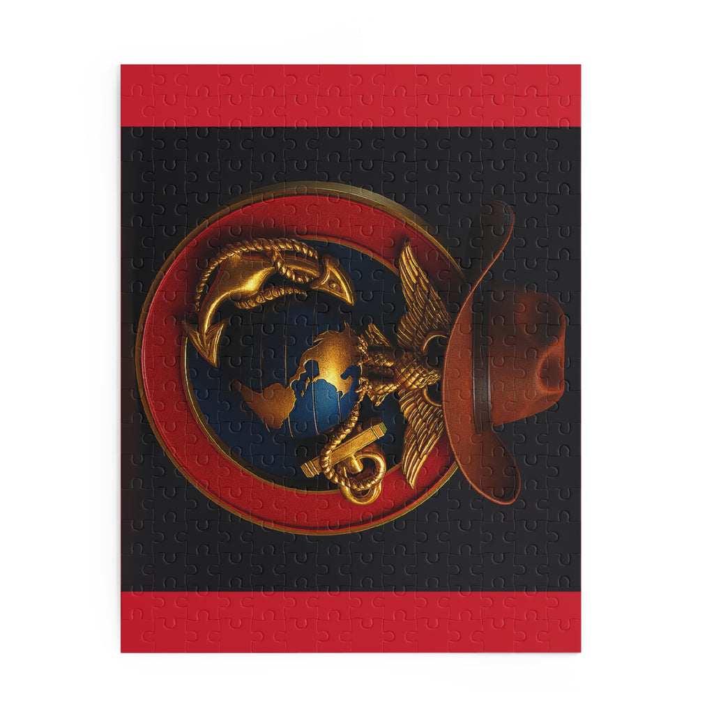 Marine Corps Emblem Puzzle (120, 252, 500-Piece) - Perfect Gift for Veterans and Enthusiasts
