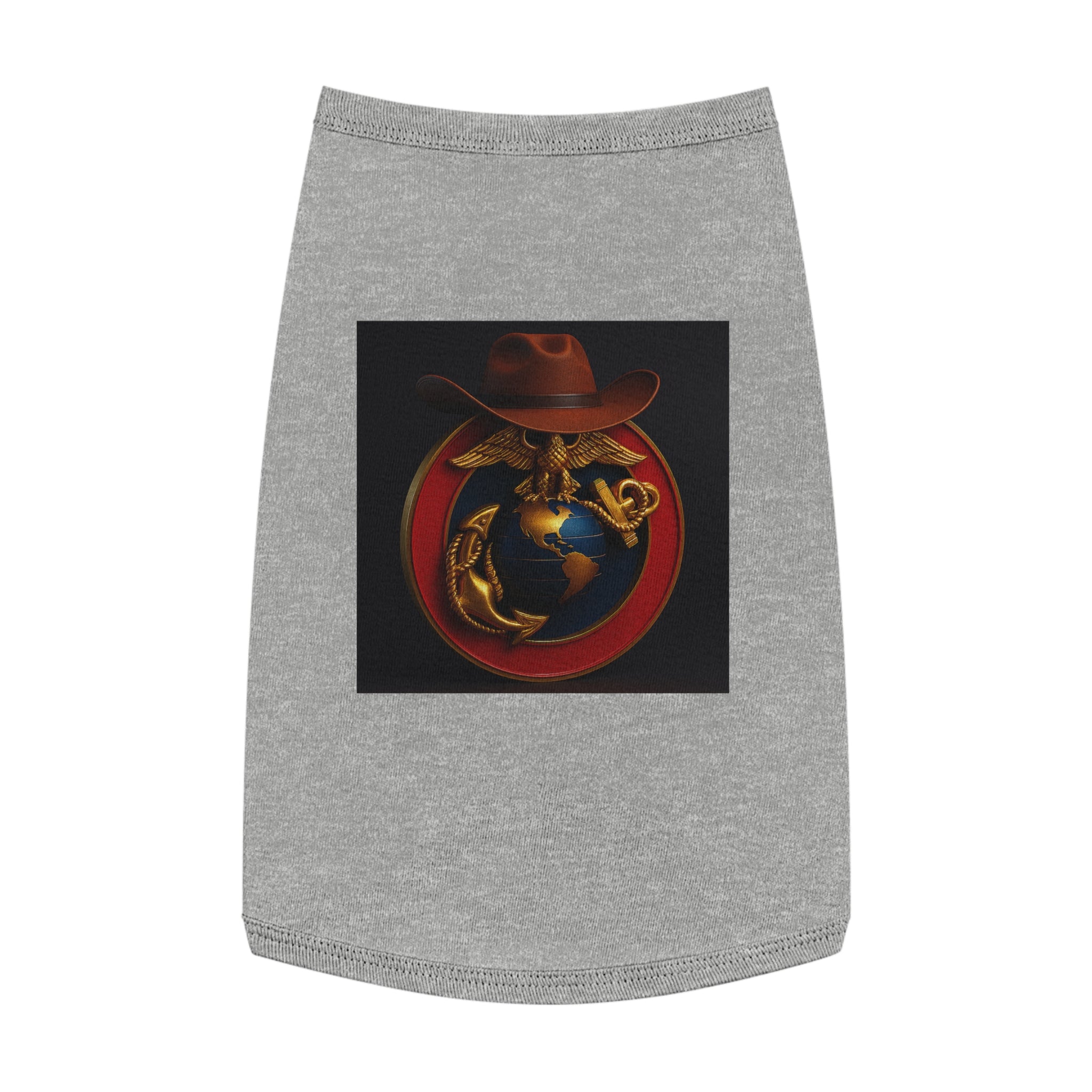 Stylish Pet Tank Top with Earth and Eagle Design for Outdoor Adventures