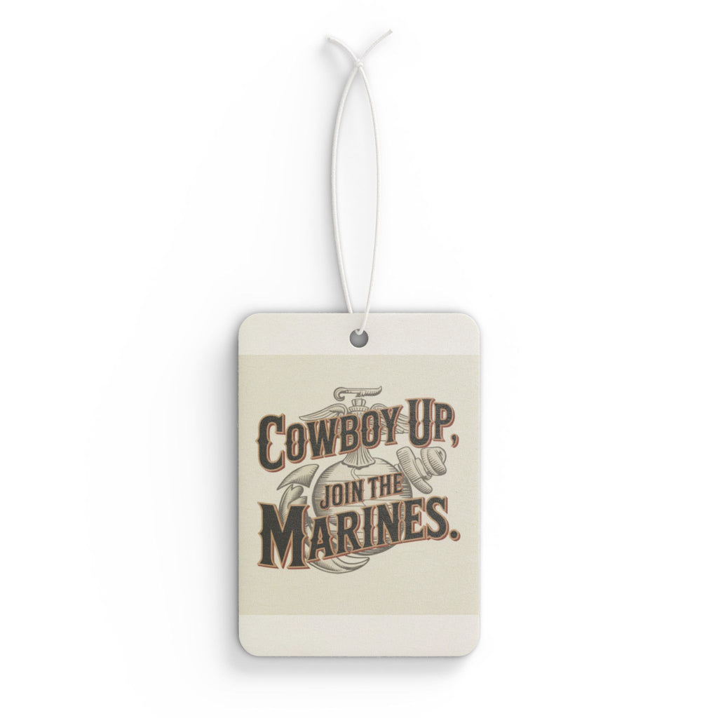 Veteran's Car Air Freshener - Cowboy Up, Join the Marines