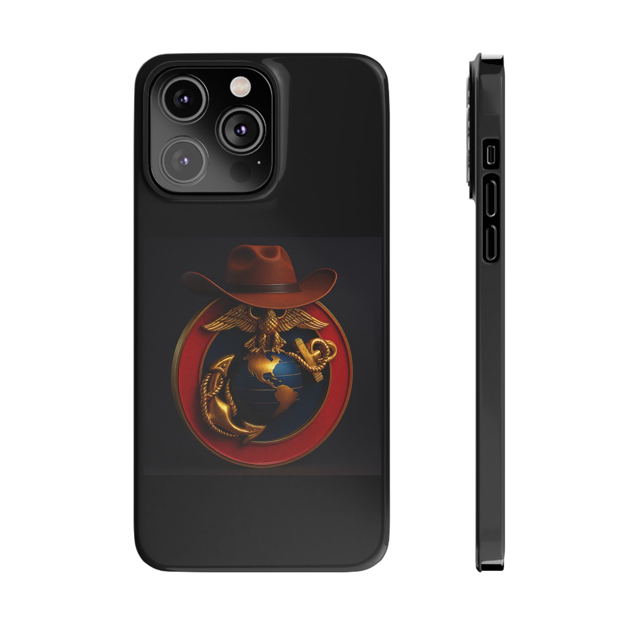 Slim Phone Case with Marine Corps Eagle Globe and Anchor Design