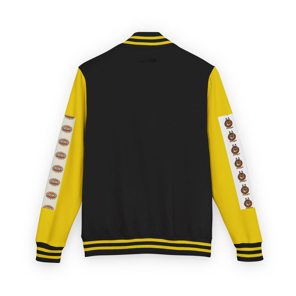 Retro Letterman Jacket with Cheerful Graphics