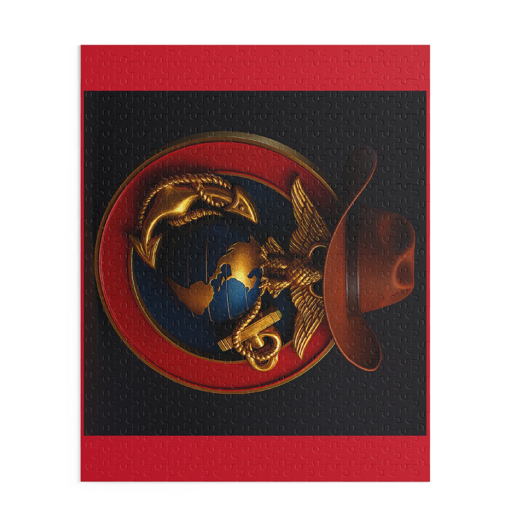 Marine Corps Emblem Puzzle (120, 252, 500-Piece) - Perfect Gift for Veterans and Enthusiasts