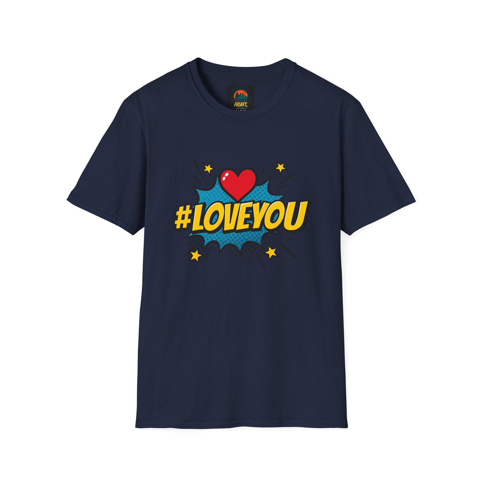 I Love You Pop Art T-Shirt — Retro Comic Heart Design
