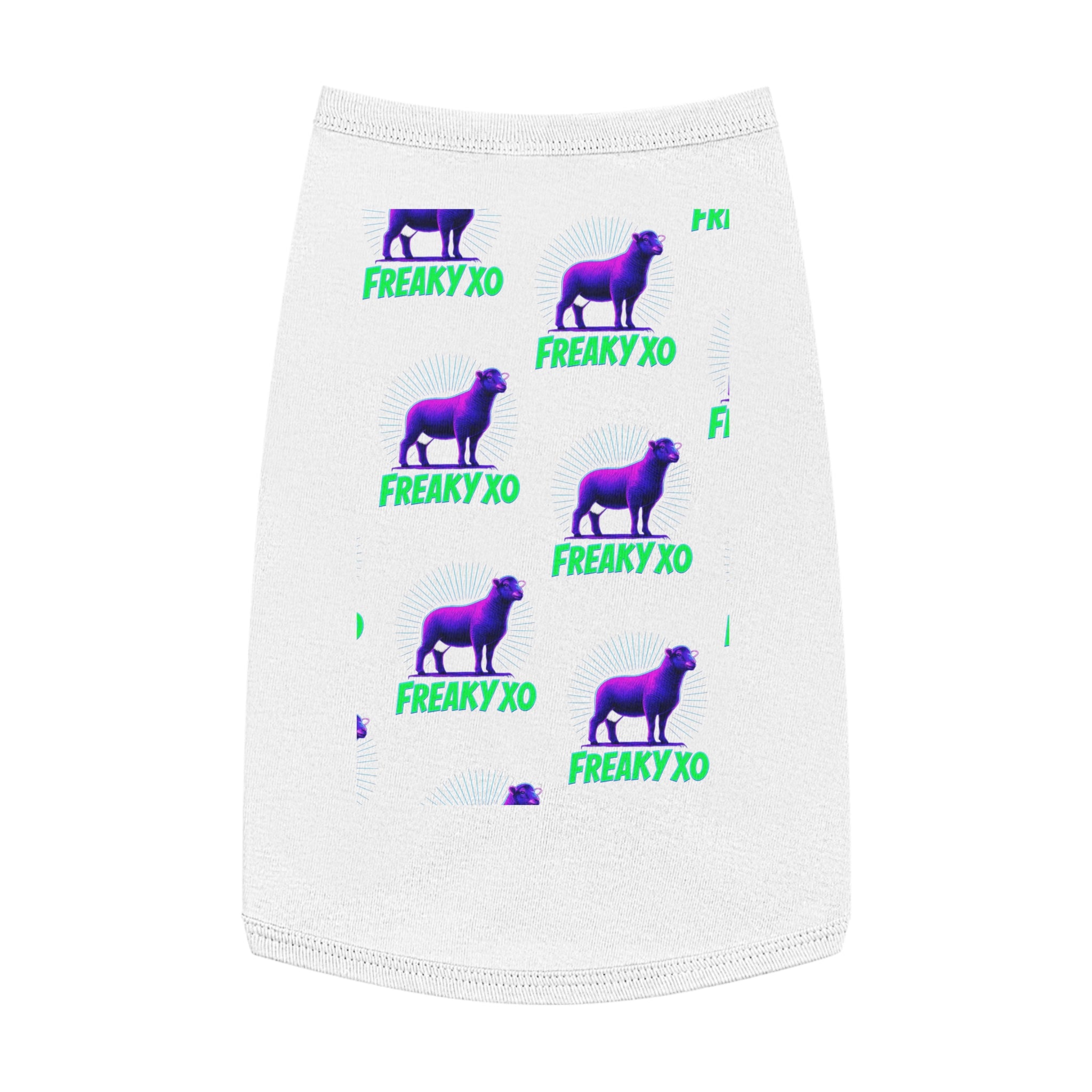 Freaky XO Pet Tank Top - Vibrant Neon Design for Stylish Pets