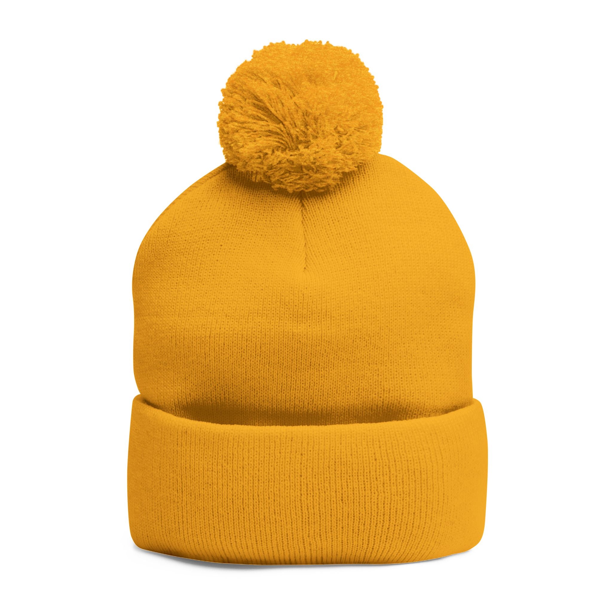Pom-Pom Knit Cap (Embroidery)
