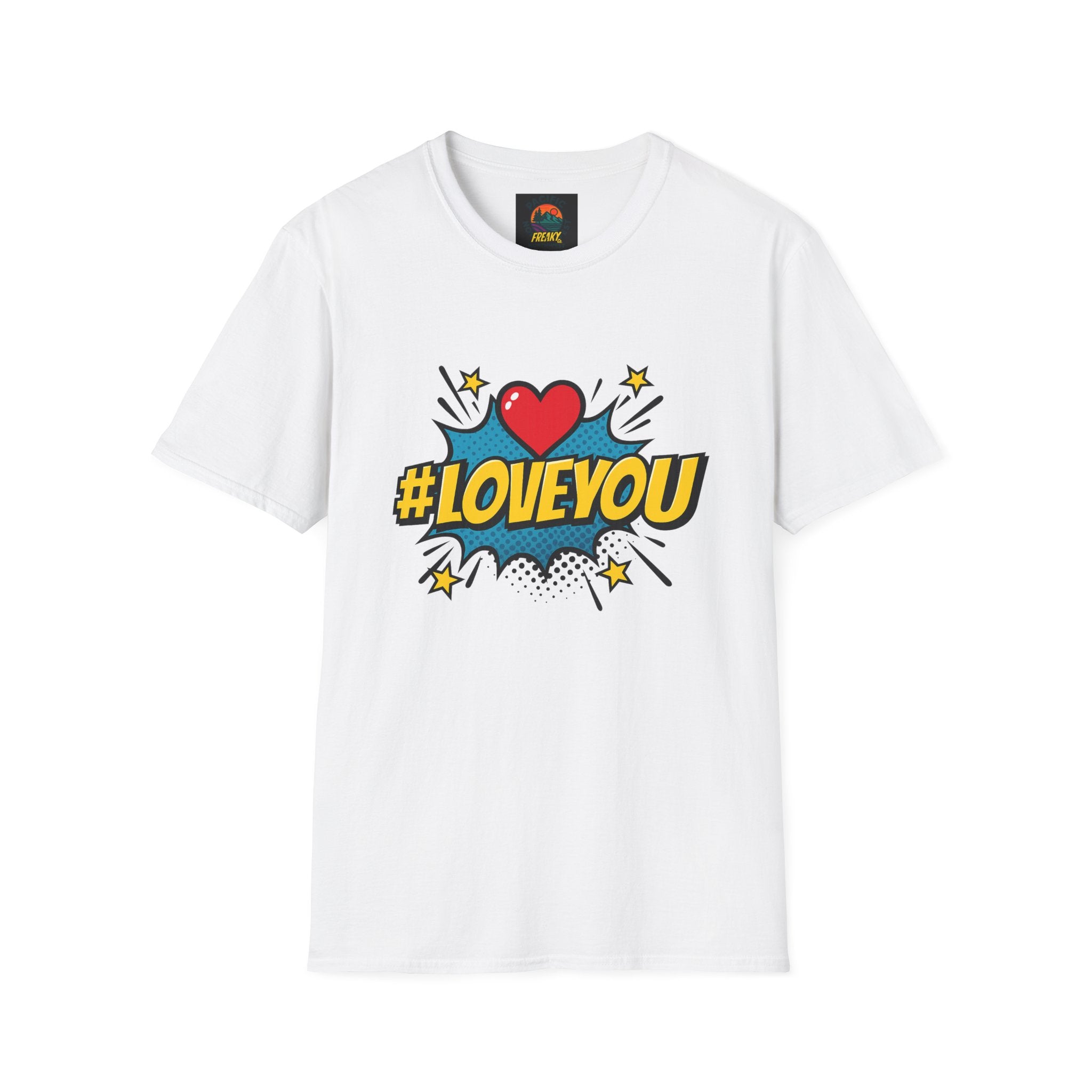 I Love You Pop Art T-Shirt — Retro Comic Heart Design