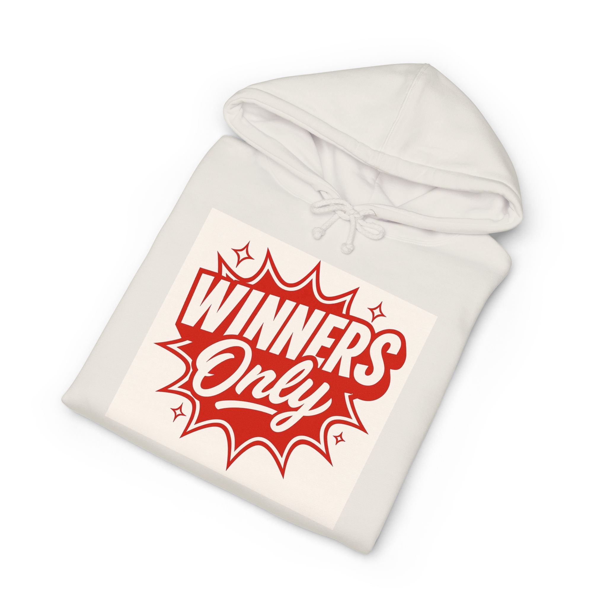 Winners Only Hooded Sweatshirt - Unisex Heavyweight, Fun Retro Design