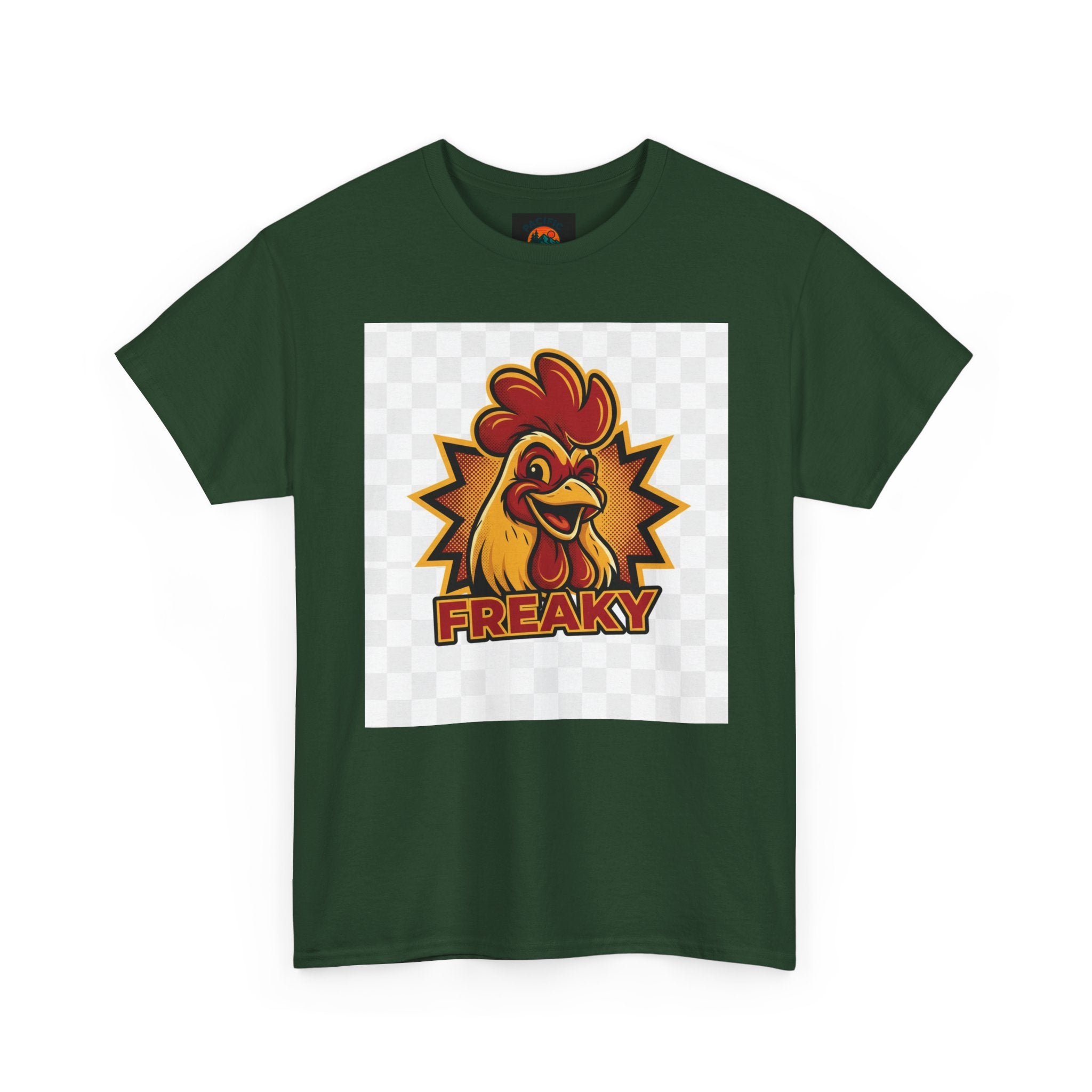 Freaky Rooster Unisex Heavy Cotton Tee - Fun Graphic T-Shirt for Chicken Lovers
