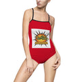 Vibrant Women's One-Piece Swimsuit - "I'm Beautiful" Design