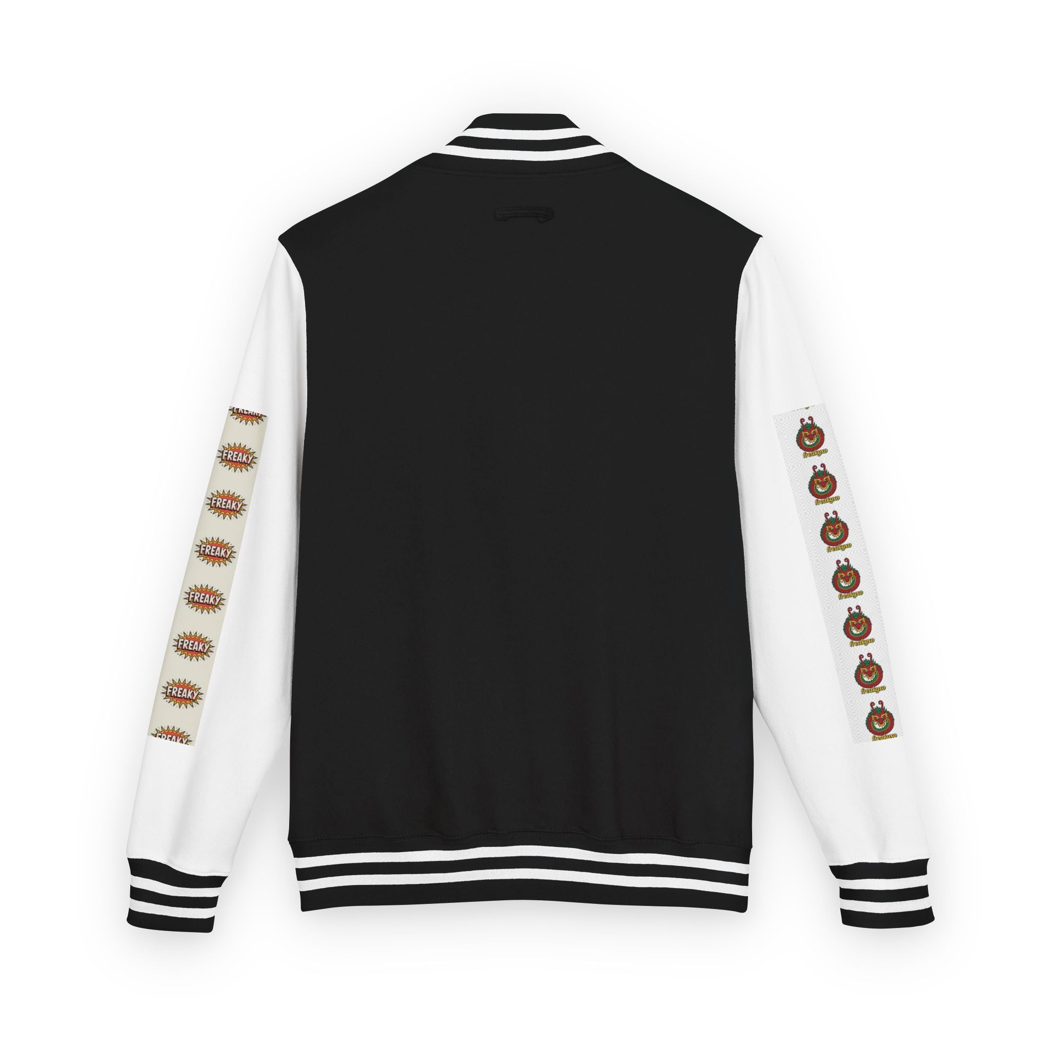 Retro Letterman Jacket with Cheerful Graphics